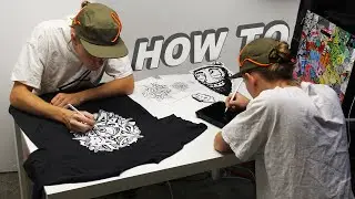 How To Draw T-Shirt Graffiti (Black and White)
