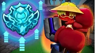 Я наконец-то получил АЛМАЗНЫЙ РАНГ, пока стоял в одиночной очереди! (Roblox Bedwars)