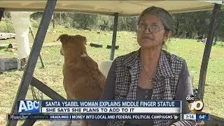 Santa Ysabel woman explains middle finger statue, defends decision