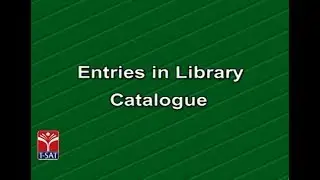 T-SAT || BLISc. - Entries in Library Catalogue || Presented By Dr. BRAOU