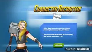 Marvel Avengers Academy:Unlocking Thor(Jane Foster)/Ranking up Agent 13 to Rank 3