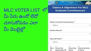 How to check the MLC VOTER   status  in on line