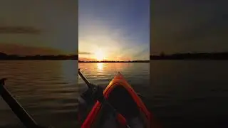 A sunset paddle in my kayak near Lake Ontario (Great Lakes) #kayaking #paddling #lakelife #kayak