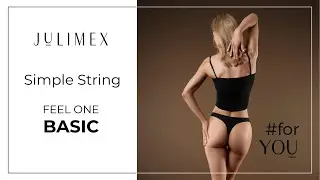 Simple String Czarne - klasyczne stringi damskie