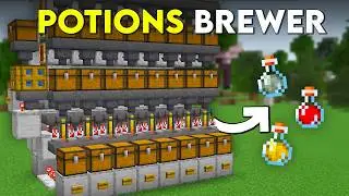 Easy Automatic Potion Brewer Minecraft Java 1.21.11 | Fast Brewing System!