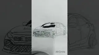 how to draw a Honda Civic please subscribe