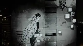 Print & projection mapping mural by Fred Penelle & Yannick Jacquet