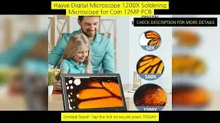 Hayve Digital Microscope 1200X Soldering Microscope For Coin 12Mp Pcb Circuit