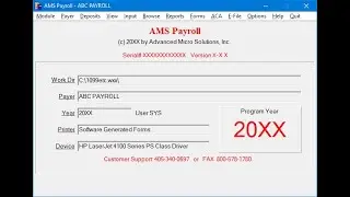 AMS Payroll - Tutorial
