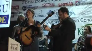 ETSU Bluegrass- Signe Salvesen and Clint Riddle at Bluegrass On Broad 8/28/09