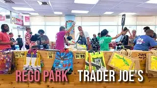 【4K】𝐖𝐀𝐋𝐊 🇺🇸 Trader Joe's in Rego Park, Queens NY 🚕🗽🌭