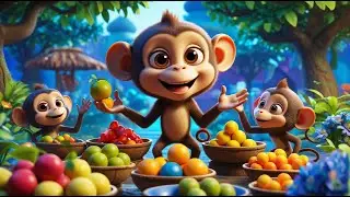Little Monkey&rsquo;s Fruit Selling Fun | Animated Kids Song | Rhyme Land