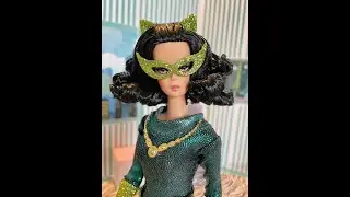 My custom OOAK Barbie Catwoman Doll from Batman Comics 197!!  The Green Costume!