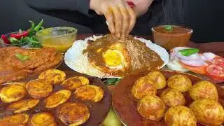 #ASMR EATING Fish 🐠 fry  white rice 🍚 boiled egg 🥚🥚 green and red  chilli 🌶️🌶️🌶️🌶️