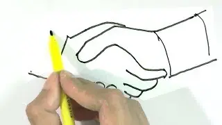 Как нарисовать рукопожатие простыми шагами для начинающих