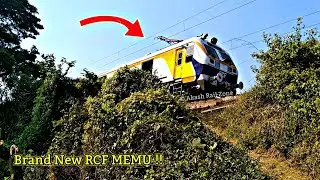 🤩 Brand New Unique RCF Made MEMU !! Howrah - Ghatshila MEMU Express Smashes Khirai At MPS | I R T |