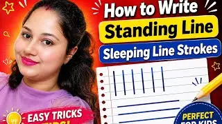 | -Standing line -- Sleeping line / Slanting line. Writing in four line book@EduBloomofficial #viral