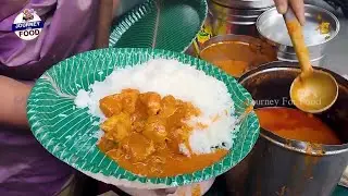 Cheapest RoadSide Unlimited Meals | Indian Street Food | #Journey for food #Vegmeals #NonVegMeals