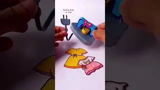 Cute iron with paper। paper craft। how to make। diy।#shorts #craft #satisfying #diy #artandcraft