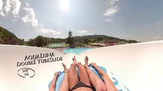 Aqualuna Double Tube Slide (Waterslide) 360&deg; VR POV Onride