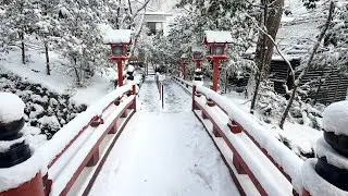 [4K]貴船神社 奥宮 までの雪景色の散歩 ❄️⛩️ 2026年1月22日 Snow Walk to Kifune Omiya Shrine in Kyoto