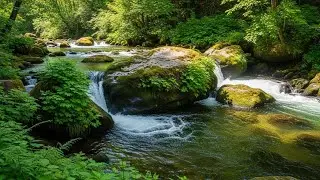 Gentle River Flow in the Forest | Relaxing ASMR Water Sounds
