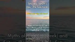 Saturday: Saturn&rsquo;s Day - The Taskmaster