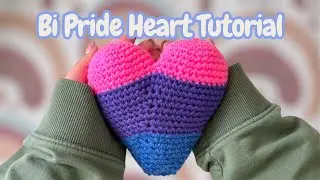 Bi Pride Amigurumi Heart