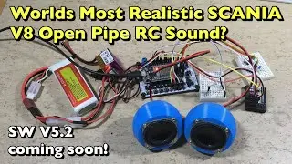 Worlds Most Realistic SCANIA V8 Open Pipe RC Sound?
