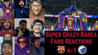 Super Crazy Barca Fans Reactions to BARCELONA 4-1 COPENHAGEN | UCL GW 8