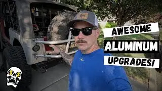 Old School Jeep Build (Part 20) | Drop Down Tailgate, Aluminum Corner Armor & Tire Carrier!