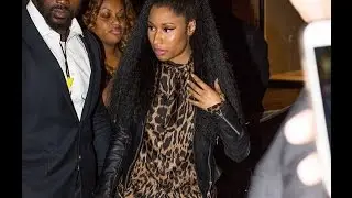 Nicki Minaj Shows Her Animal Side In Cheetah Print Top And Skintight Leather Leggings