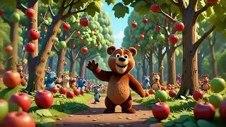 The Bear Who Juggled Apples 🐻🍎 | Kids Nursery Rhyme