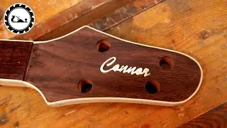 Thinline bass Episode 19. Cutting a mother of pearl inlay.
