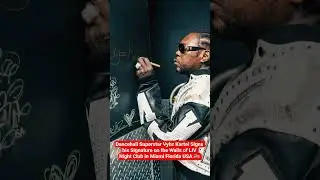 Dancehall Superstar Vybz Kartel Signs his Signature on the Walls of LIV Night Club in Miami USA 🇺🇸