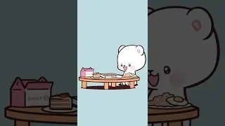 Yummy! #shorts #milkmocha #milkandmocha #milkmochabear #bears #animation #cuteanimation