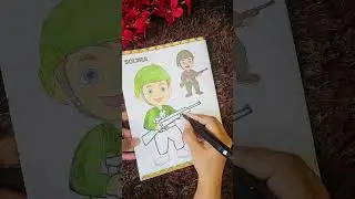 Color This Cute Soldier 🎨 | Easy Coloring for Kids #drawing #coloringadventure