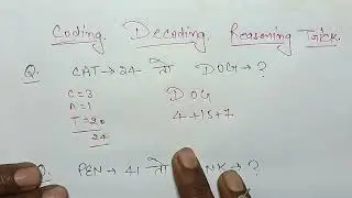 🔥Coding Decoding Reasoning Trick 🎯|| कोडिंग डिकोडिंग|ssc gd 2026 |reasoning tricks|#sscgd2026 #ssc 