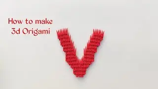 Origami Alphabet Letter V | DIY letter, paper alphabet | 3d origami alphabets | Origami Hush