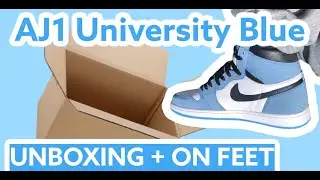 AIR JORDAN 1's UNIVERSITY BLUE /UNBOXING + ON FEET