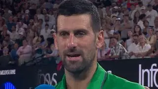 Novak Djokovic tells himself to 'calm down' and apologises to Australian Open crowd