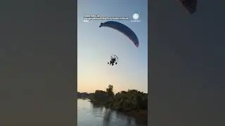 Paraglider Hits Power Lines, Crashes Into River