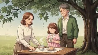  A Quiet Picnic in the Rain | Cozy Backyard Slow Living #rainasmr #ghiblistyle 
