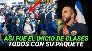 ASI FUE EL INICIO DE LAS CLASES EN EL SALVADOR 😱 NAYIB BUKELE MANDÓ A ENTREGARLES TODO.
