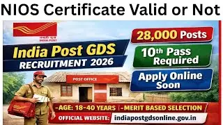 Post Office GDS Post NIOS certificate valid or Not full details video