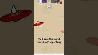 I beat the world record in the Flappy Dunk #flappybird