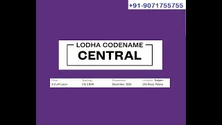 Lodha Codename Central , Kalyan-Shil Road, close to Dombivli E