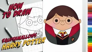 How to Draw Squishmallows Harry Potter ✨🧙&zwj;♂️ | Cute Step-by-Step Drawing for Kids