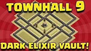 Clash of Clans: 2015 Defense | TH9 Dark Elixir Protection Farming BASE!