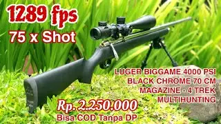 LUGER BIGGAME 4000 PSI - BLACK CHROME 70 CM : Magazine 4 Trek Multihunting